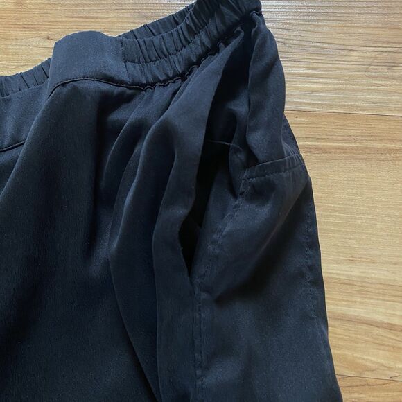 Lunya Black 100% Washable Silk Pajama Pants Short Sleeve Set Oversized Large - Picture 6 of 16